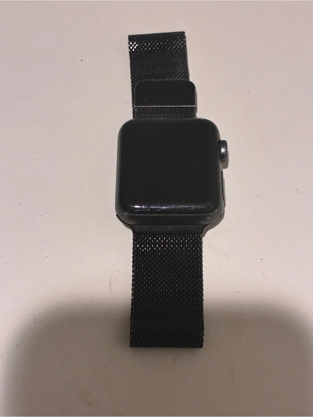 Apple Black Smartwatch Black Mesh Band 38mm series 3 space gray aluminum